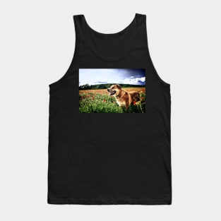 Dog in the Poppy Fields Tank Top